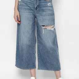AMERICAN EAGLE OUTFITTERS Women Blue Skinny Fit Mildly Distressed Light Fade Jeans-image-81