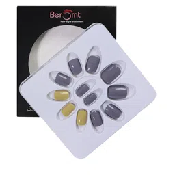 BEROMT 12 Pcs Long-Lasting Casual Salon Finish Press On Nails - Shade 600-picture-26