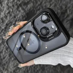 Luxury Kase Solid LK174 Magnetic Mag-Safe Stand Lens Protector iPhone 15 Plus Back Case-picture-11