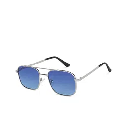 Vincent Chase Unisex Blue Lens & Silver-Toned Square Sunglasses with Polarised and UV Protected Lens-picture-28
