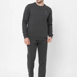 Sweet Dreams Men Charcoal Grey Solid Tracksuits-picture-12