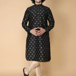 TABARD Ethnic Motifs Printed Mandarin Collar Pure Cotton Kurta with Churidar-picture-11