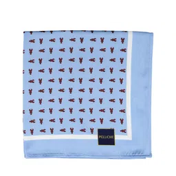 PELUCHE Men Blue & Red Printed Pocket Square image 5