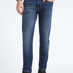 Flying Machine Men Blue Straight Fit High-Rise Clean Look Stretchable Jeans-picture-38
