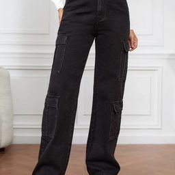 Next One Women Smart Wide Leg High-Rise Clean Look Stretchable Jeans-picture-23