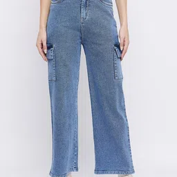 TULIP 21 Women Hottie Straight Fit High-Rise Stretchable Cargo Jeans-image-29