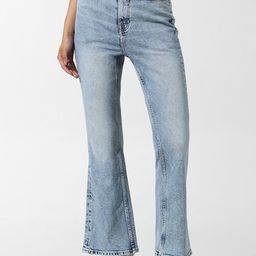 ONLY Women Flared High-Rise Highly Distressed Heavy Fade Stretchable Jeans-picture-39