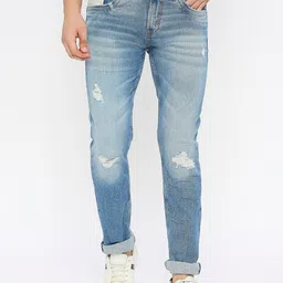 SPYKAR Men Kano Slim Fit Mildly Distressed Heavy Fade Stretchable Jeans-picture-26