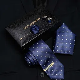 MUTAQINOTI Men Checked Necktie Accessory Gift Set-image-53
