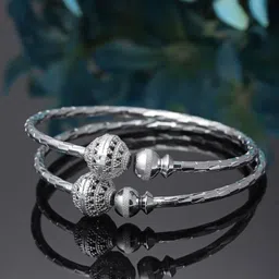 ZENEME Women Set Of 2 Silver-Plated Bangle-Style Bracelet-picture-31