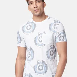 SF JEANS by Pantaloons Captain America Printed Slim Fit Casual Cotton T-shirt-picture-28