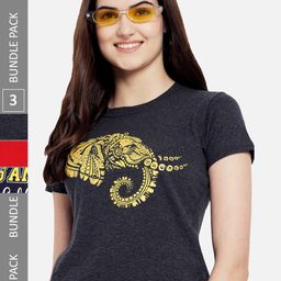Fabflee Pack of 3 Printed Cotton T-shirts-picture-29