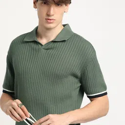 THE BEAR HOUSE Men Striped Regular Fit Polo T-Shirt-picture-25