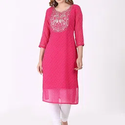 Tulip Eden Geometric Printed Zari Georgette Straight Kurta-picture-19