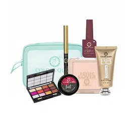 Colors Queen 7Pcs BB Cream-Kajal-Lip & Cheek Tint-Compact-Eyeshadow & Nail Polish Gift Set-picture-35