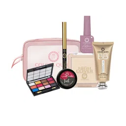 Colors Queen 7Pcs BB Cream-Kajal-Lip & Cheek Tint-Compact-Eyeshadow & Nail Polish Gift Set-picture-36