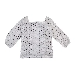 Gini and Jony Girls Polka Dots Printed Cotton Top image 1