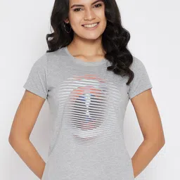 Marvel by Wear Your Mind Women Grey Graphic Printed T-shirt-picture-32