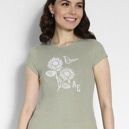AMERICAN EAGLE OUTFITTERS Floral Printed Short-Sleeve Slim Fit T-shirt-picture-23