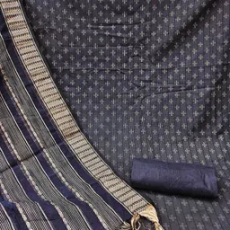 HERE&NOW Geometric Woven Design Unstitched Dress Material image 2