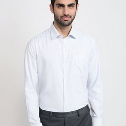 Raymond Men Comfort Regular Fit Geometric Printed Spread Collar Formal Shirt-picture-45