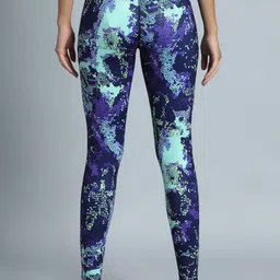 CULT Women Navy Printed Train All Day COMFlex Tights image 3