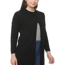 SZN Women Self Design Longline Shrug image 2
