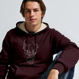 TOGS & TERRE Men Graphic Printed Hooded Sweatshirt image 2