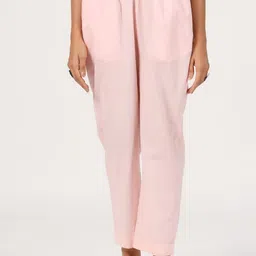 JAIPURRANG Women Regular Fit Mid-Rise Cotton Trousers-image-0