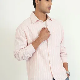 CHIMPAAANZEE Vertical Striped Twill Oversized Shirt image 5