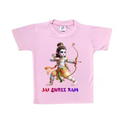 Cute Pals Kids-Unisex Pink Cotton Graphic Printed Tshirts-picture-57
