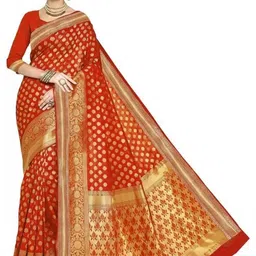 SAADHVI Woven Design Zari Pure Silk Saree image 2