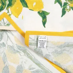 fingercraft 6Pcs White & Yellow Printed Pure Cotton Kitchen Towels image 4