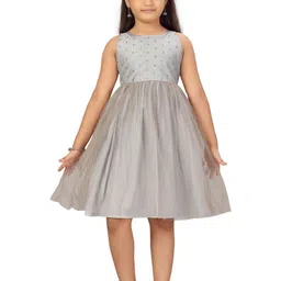 Muhuratam Girls Grey Dresses-picture-50
