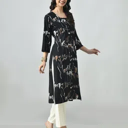 MAURYA Abstract Printed Straight Kurta image 2