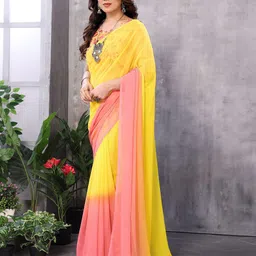 ROOP SUNDARI SAREES Ombre Pure Georgette Saree image 3
