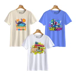 YK Disney Boys 3 Printed Applique T-shirt-image-2