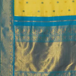 House of Pataudi Ethnic Motifs Woven Design Zari Saree with Unstitched Blouse image 2