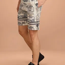 BULLMER Men Pack Of 2 Printed Mid-Rise Regular Shorts image 4