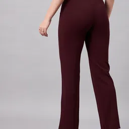 all about you Women Flared High-Rise Regular Trousers image 3
