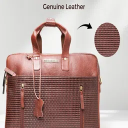 Red Harbour Men Textured Laptop Bag image 3