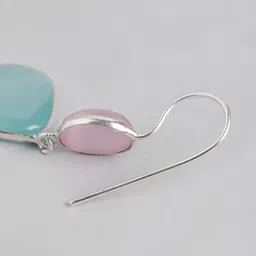 Anouk Silver Plated Opal Contemporary Drop Earrings image 2