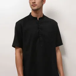 Parrth Enterprisees Men Mandarin Collar Pure Cotton Kurta-image-49