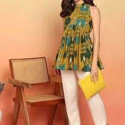 GULMEHAK Women Geometric Printed Sleeveless Cotton Tunic-picture-17