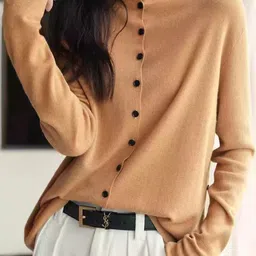 StyleCast Women High Neck Cotton Cardigan-image-98