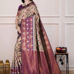 Mufa Woven Design Ethnic Motifs Banarasi Saree-picture-25