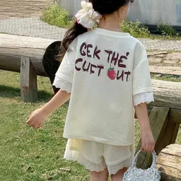 LULU & SKY Girls Printed T-shirt with Shorts image 4