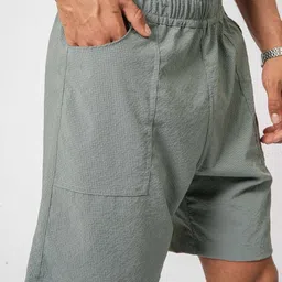 Hallstatt Life Men Colourblocked Linen Shorts-picture-20