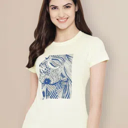 Metronaut Women Typography 3 Printed Applique T-shirt image 5