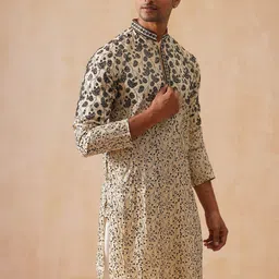 Jompers Men Woven Design Embroidered Kurta with Pyjama-picture-32